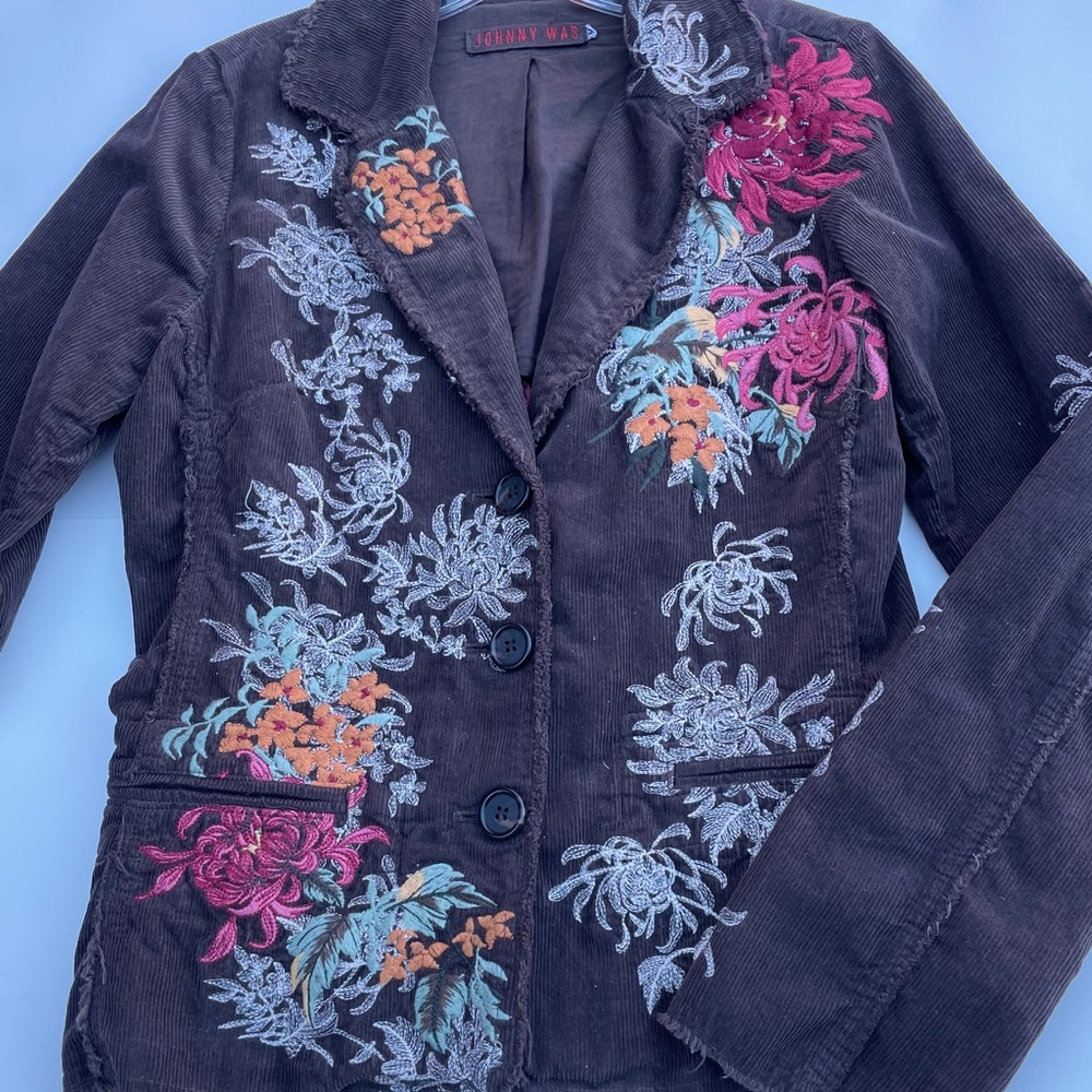 Johnny Was Embroidered Blazer
